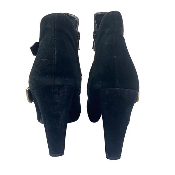 Steve Madden 10M JYPSEE ankle boots heeled moto genuine suede - Picture 5 of 8